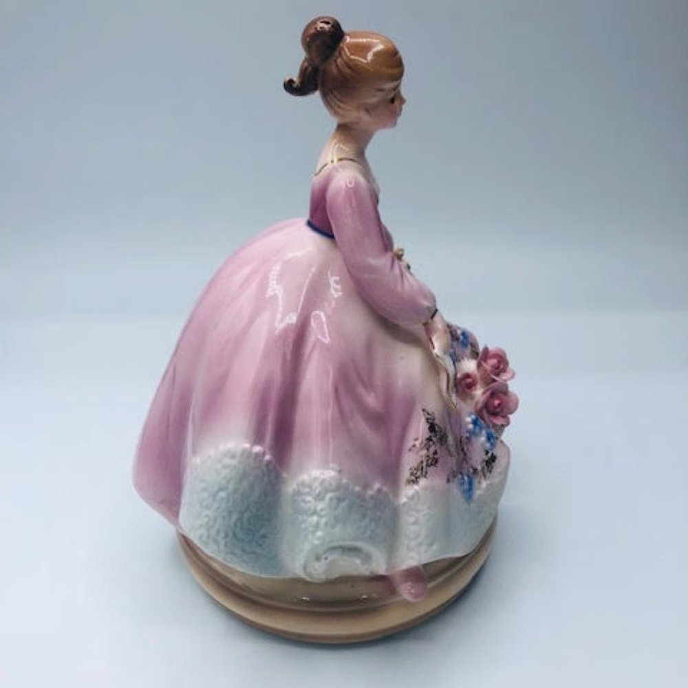 Vintage Josef Originals Porcelain Lady Music Box - Picture 2 of 7